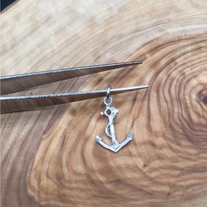 Silver anchor charm
